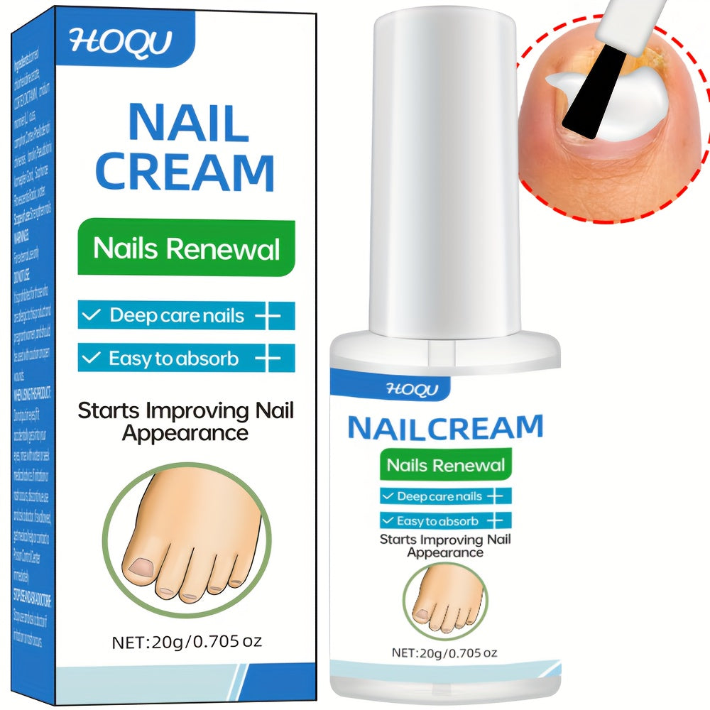 Nail Care Cream for Discolored Thick Yellow Nails Alcohol-Free Strengthening and Revitalizing