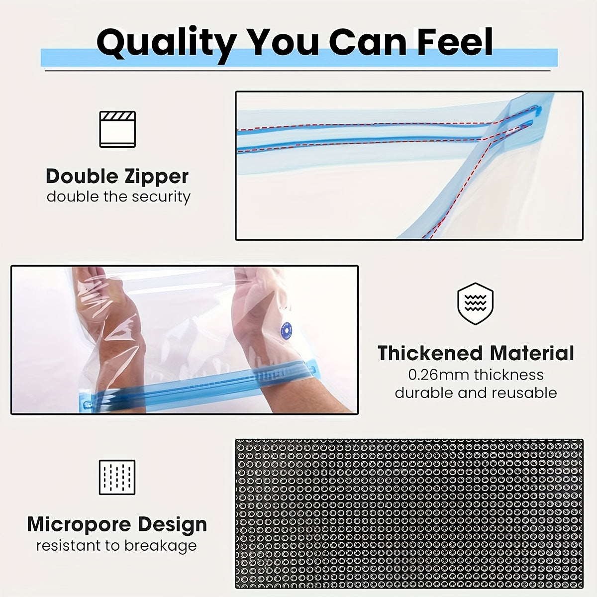 Large Airtight Storage Bag for 3D Printer Filament with Hand Pump 29.97x34.04 cm