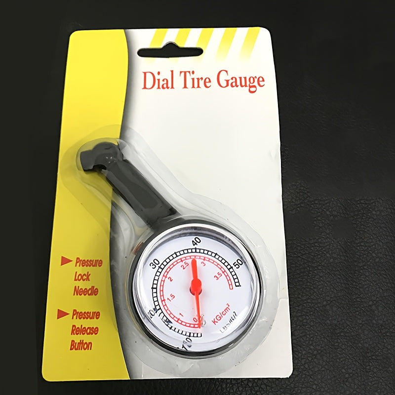 Universal Tire Pressure Gauge Durable Metal Plastic 0-75 PSI Easy Read