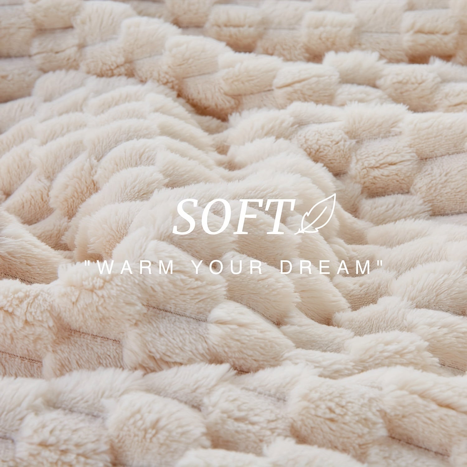 Cozy 3D Fleece Throw Blanket for Couch or Bed Large Plush Sherpa Warm
