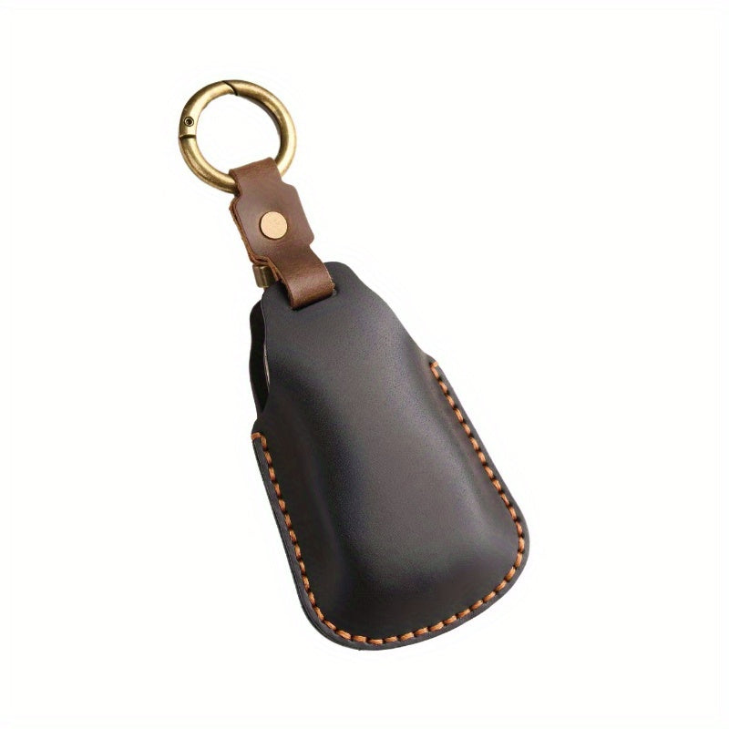 Car Remote Key Fob Cover Leather Shell Case with Keyring for SUV Cars