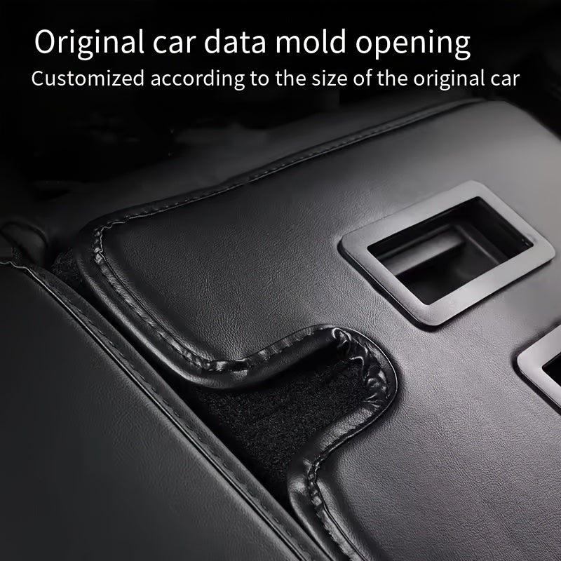 Rear Seat Back Protector Pad for Model Y PU Leather Backrest Cover Set