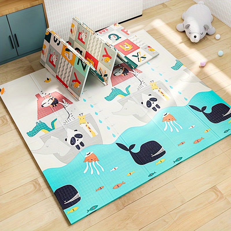 Kids Foam Floor Mat Foldable Non-Toxic Odorless for Living Room Crawling