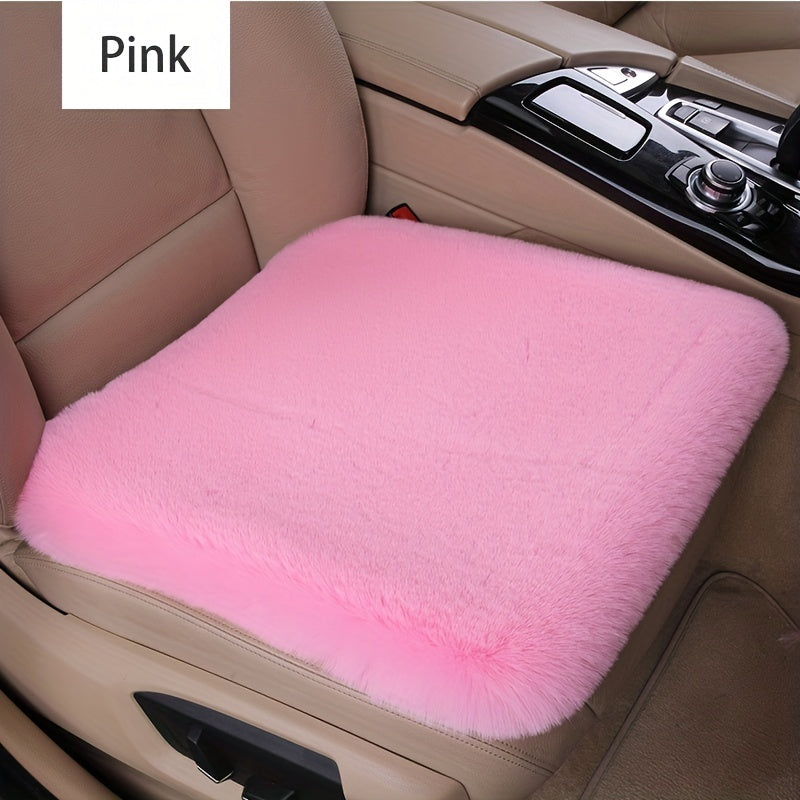 Winter Car Seat Mat Plush Knit Rectangular Soft Warm Seat Cover