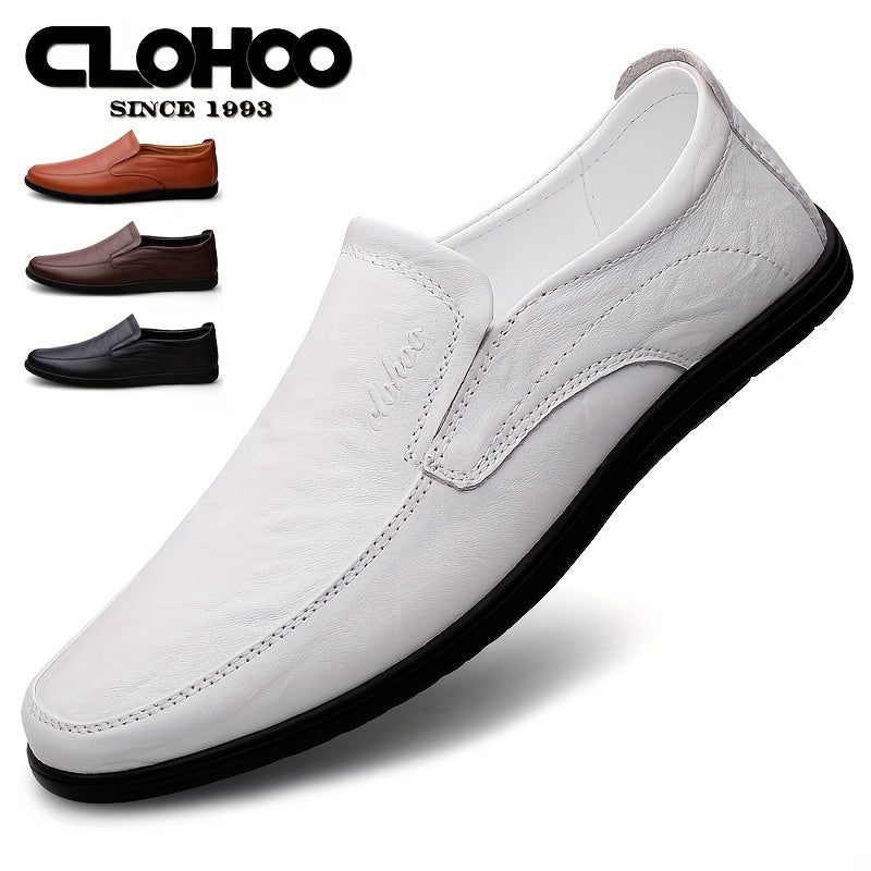Men's Handmade Slip-On Loafers in Assorted Colors with PU Leather Upper for Casual Wear