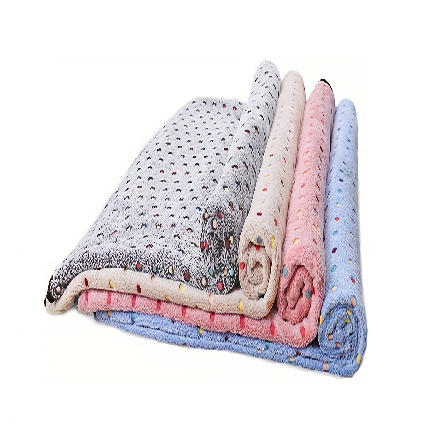Coral Fleece Pet Blanket for Dogs and Cats Warm Snuggle Bed Cover