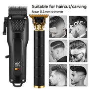 USB Rechargeable Hair and Beard Trimmer Set with Lithium Battery and Accessories