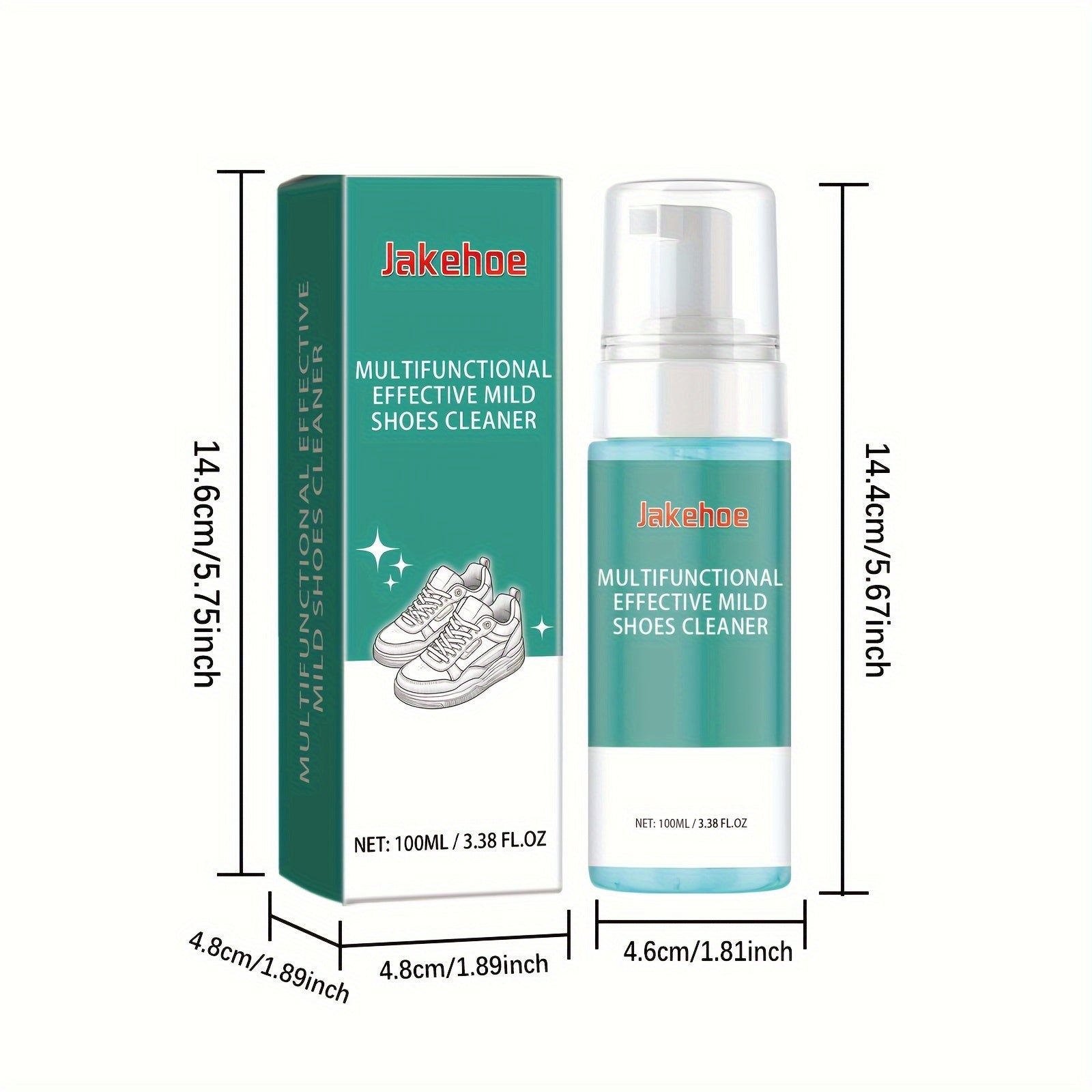 Limpiador multifuncional de espuma para zapatos 100ml Eliminación rápida de manchas Aclara los zapatos
