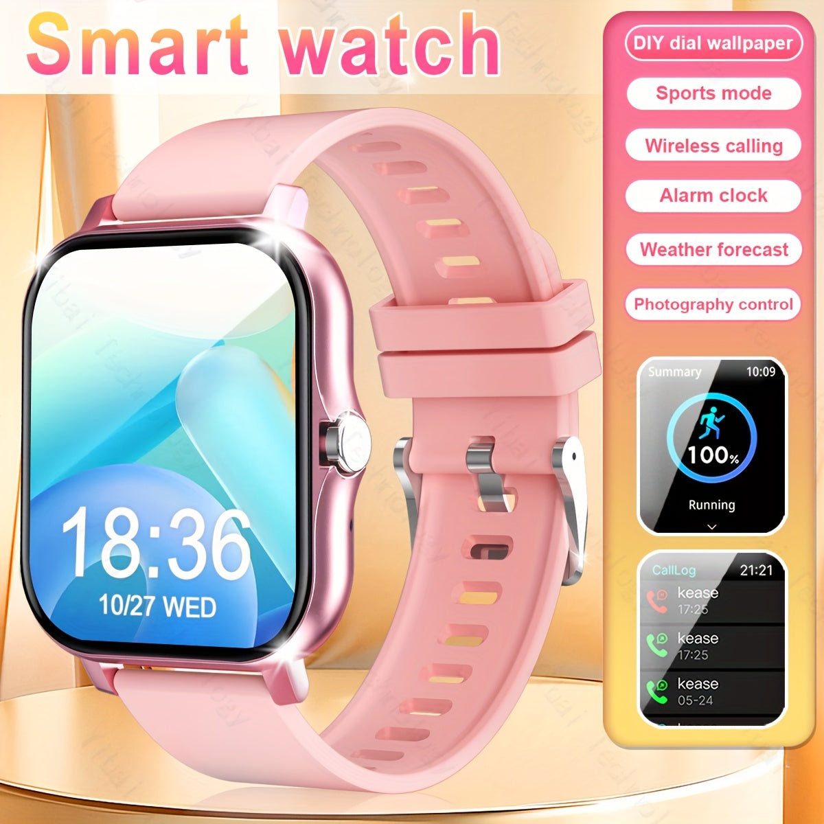 Smart Watch for Men and Women 1.83 Inch HD Screen Fitness Tracker with Call and Voice Assistant