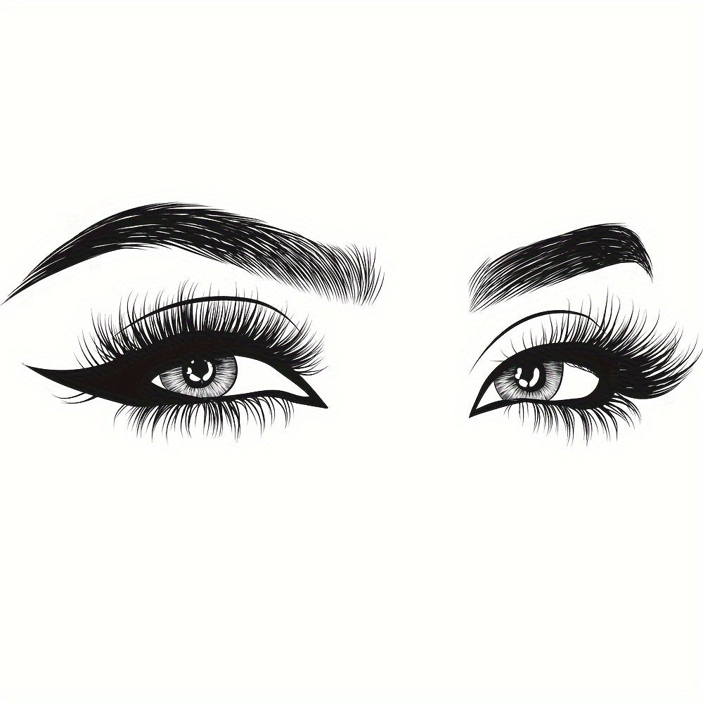 Креативная настенная наклейка с красивым узором ресниц, идеально подходящая для декорирования спален, прихожих, гостиных, веранд и не только.