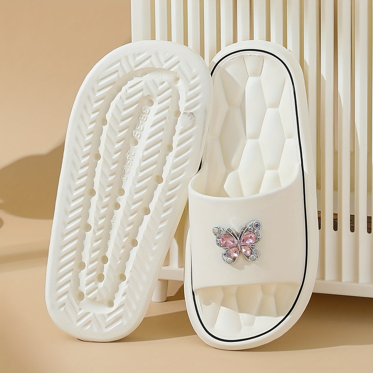 Women's Summer Butterfly Open-Toe Non-Slip Indoor Outdoor Slippers