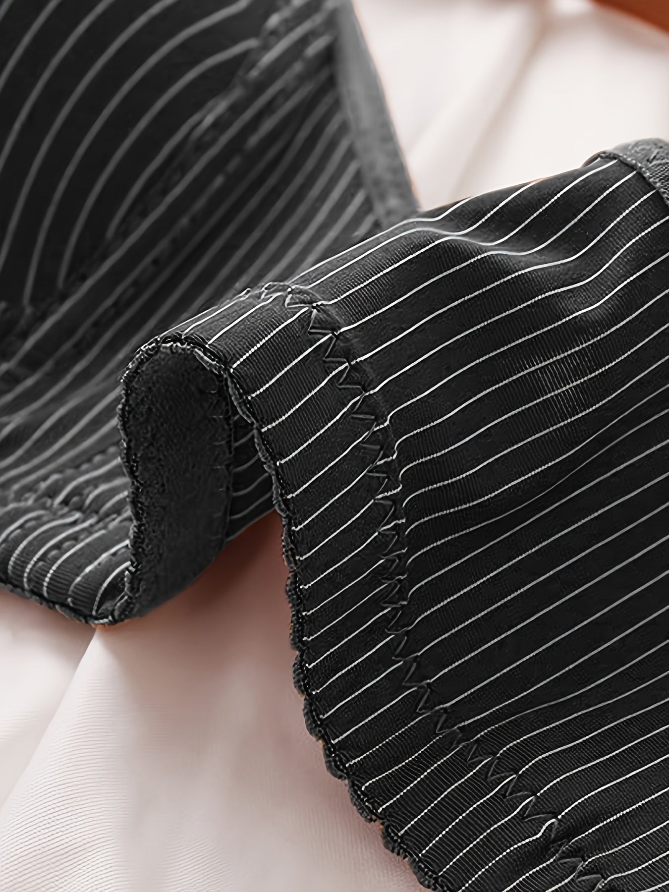 Plus Size Striped Seamless Push Up Bra for Women Medium Support All Season