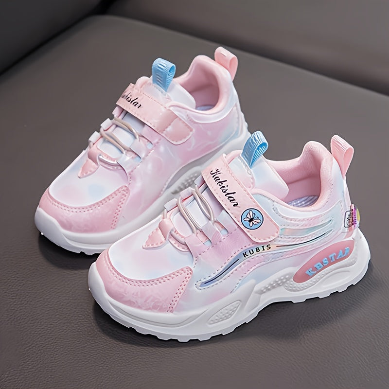 Girls' Casual Chunky Sneakers for Kids Non-Slip Lightweight Breathable Stripes Low Top