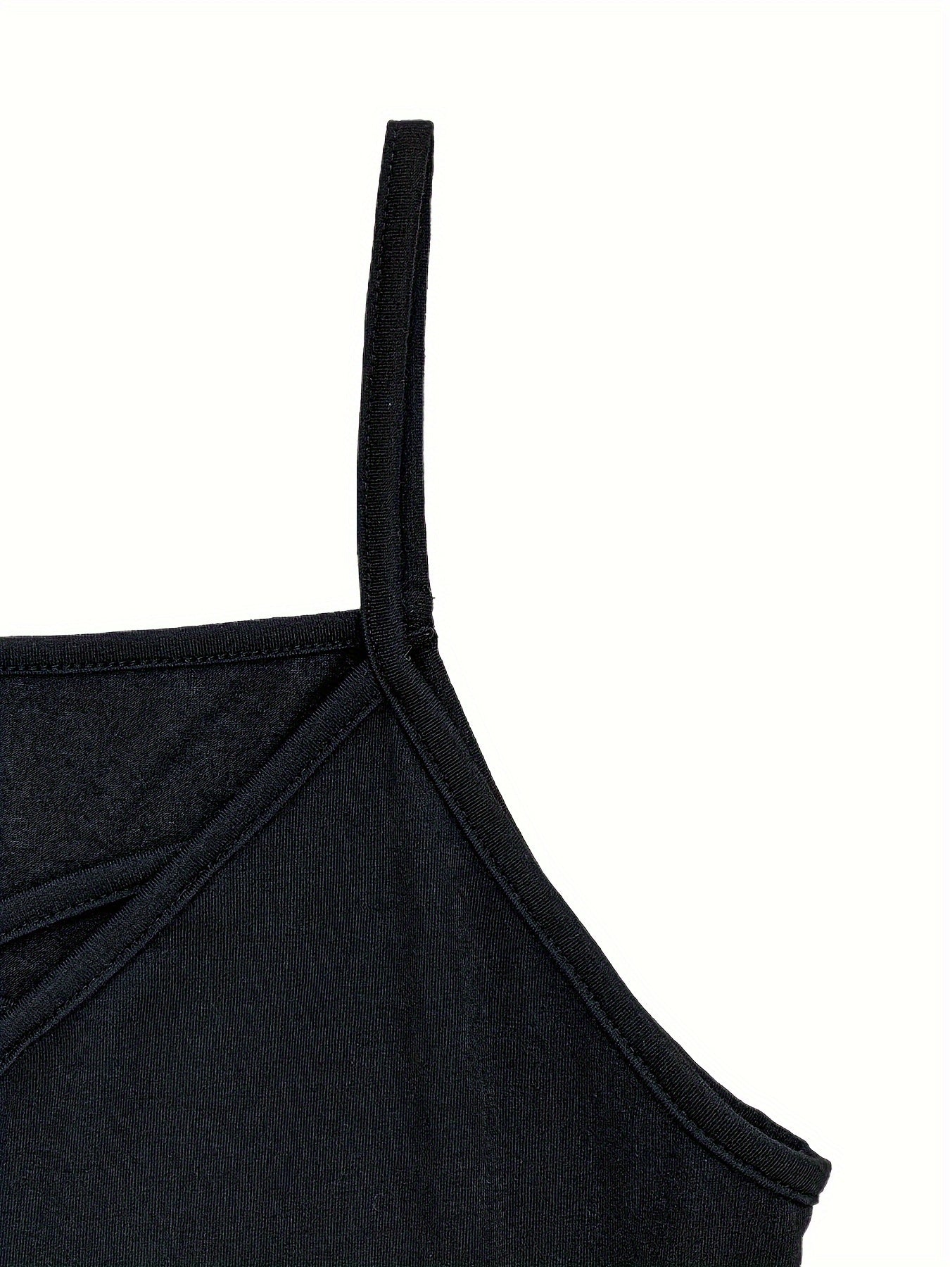 Women's Casual Cross-Design Sleeveless Bodysuit Pants with Pockets