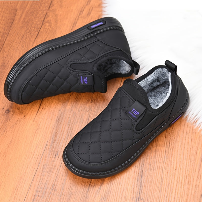 Women's Winter Snow Boots Quilted Plush Lining Rubber Sole One Size