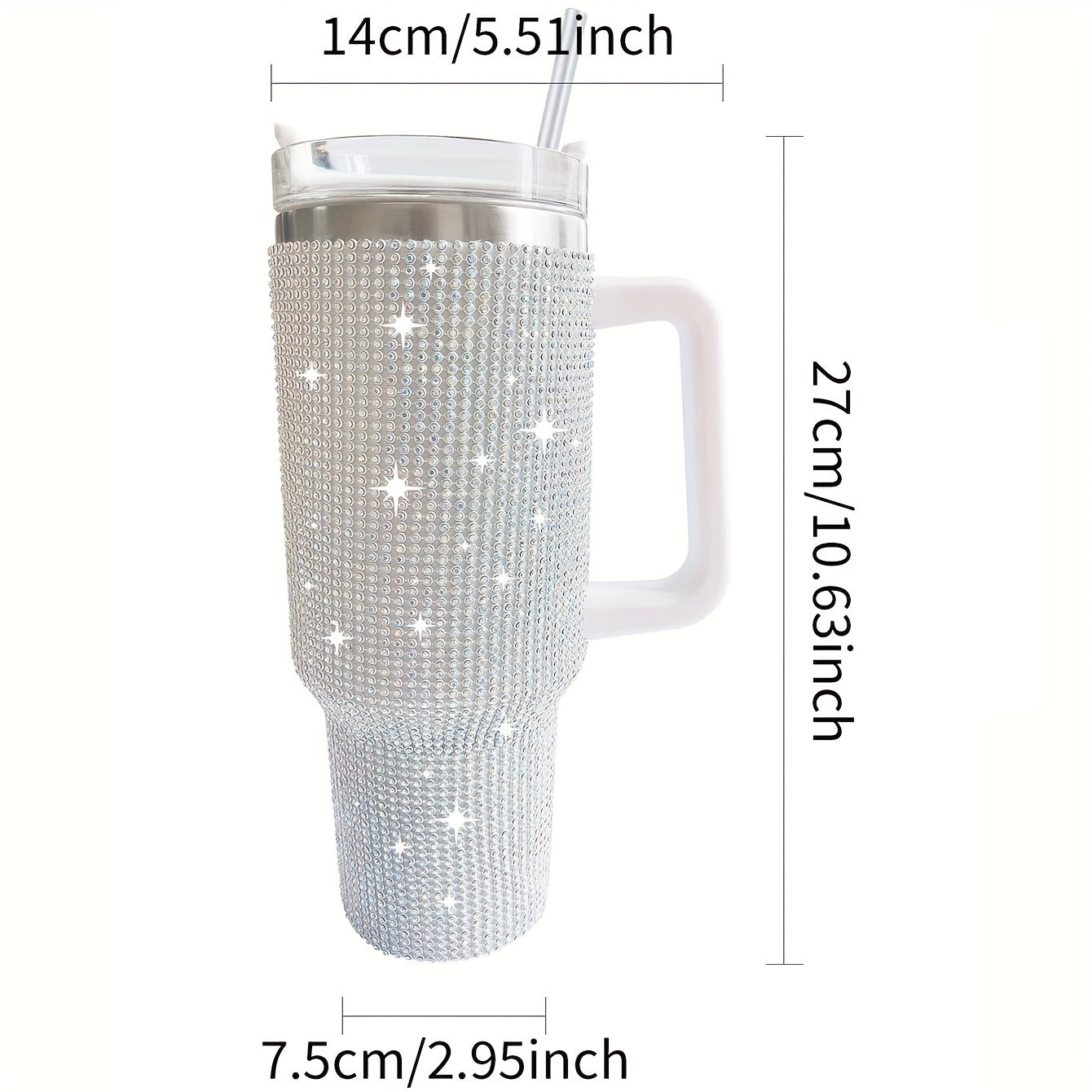 Insulated 40oz Stainless Steel Tumbler with Lid and Straw for Travel and Home
