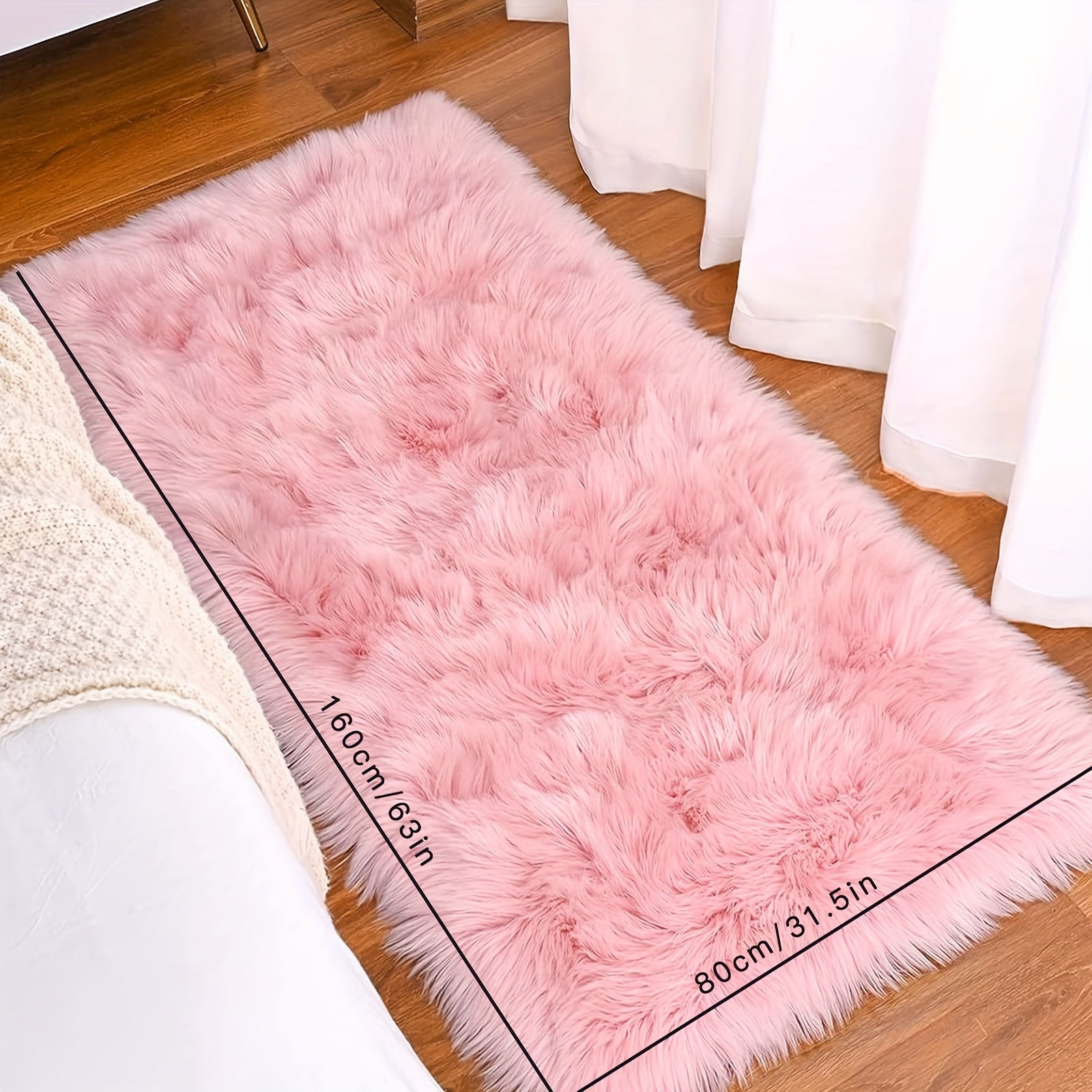 Luxurious Shag Area Rug for Living Rooms and Bedrooms Non-Slip Machine Washable