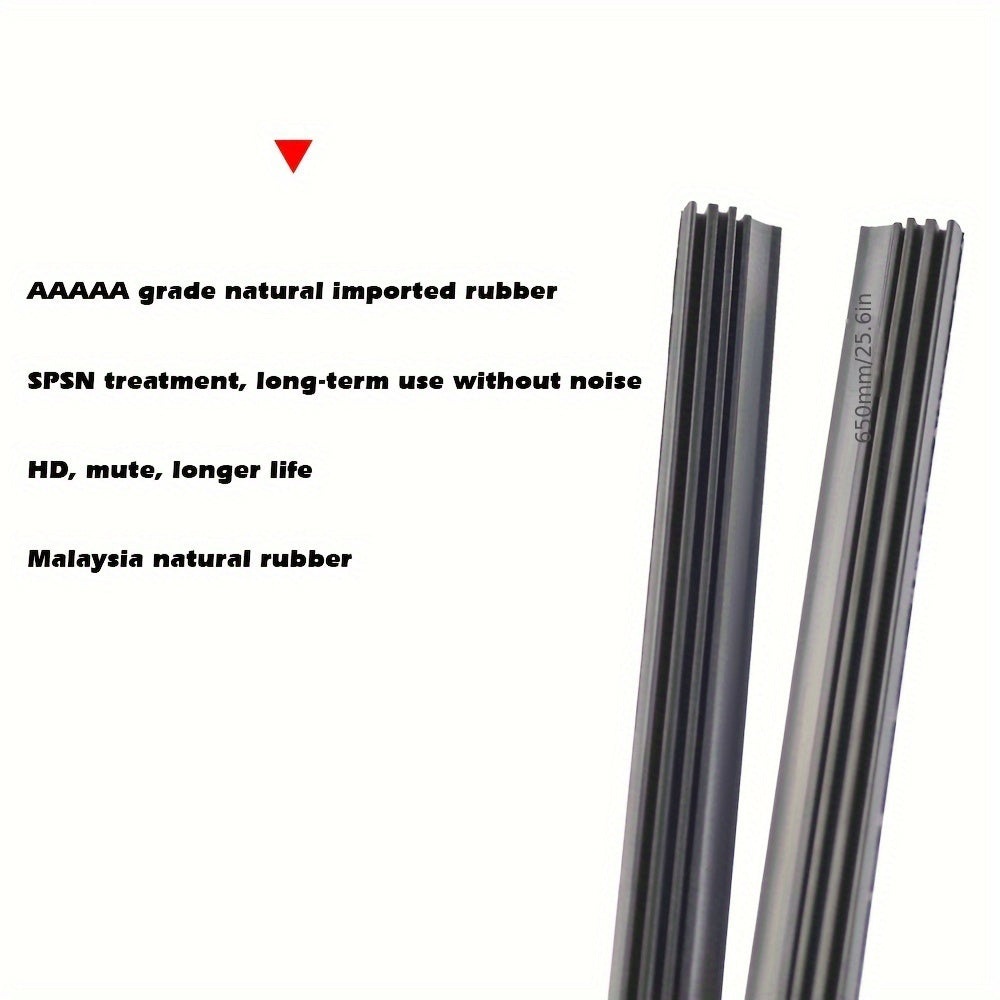 Paquete de 2 recambios de cuchillas de goma natural de 26-32 pulgadas, sin marco y sin hueso