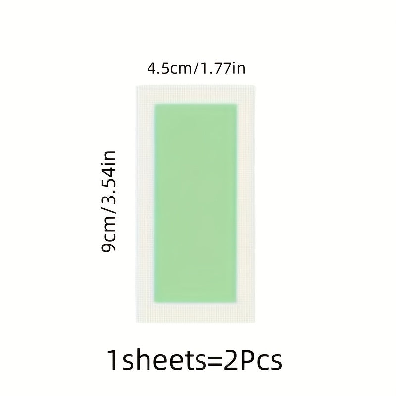 Tiras de cera para eliminación de vello facial unisex, de doble cara, sin residuos, portátil