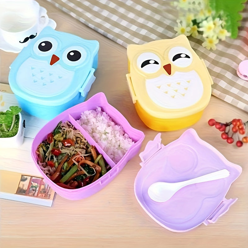 Owl-Shaped Lunch Box BPA-Free Microwave Safe Kids Adults School Work Outdoor