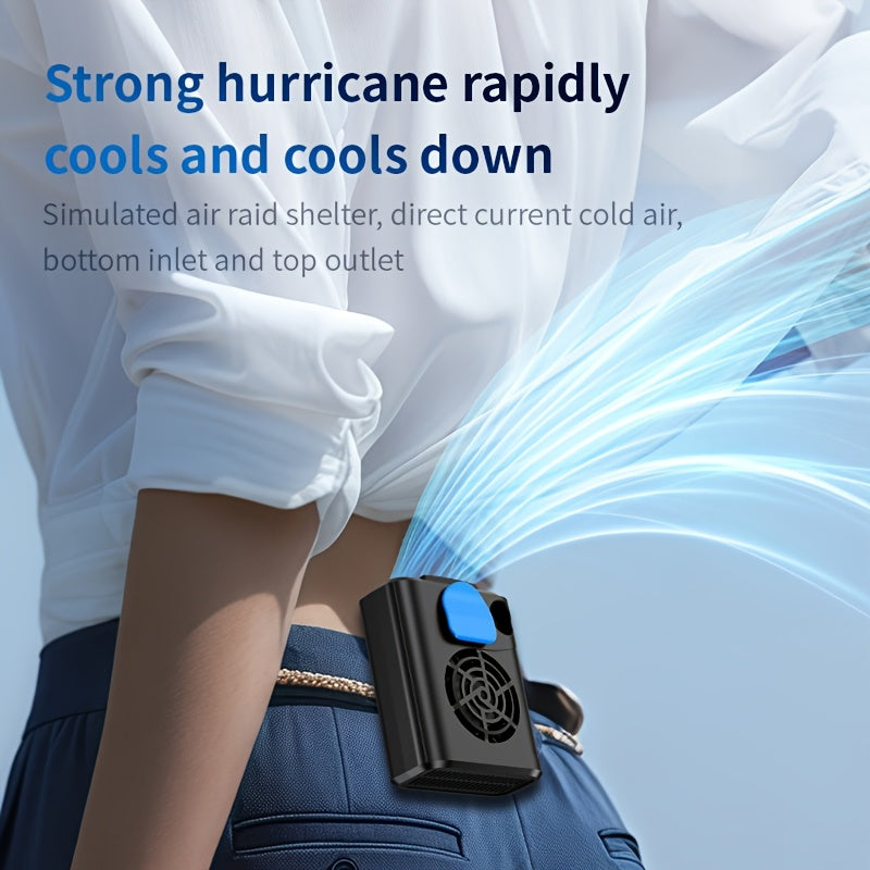 Rechargeable Bladeless Wearable Fan for Outdoor Sports Fishing Riding and Kitchen