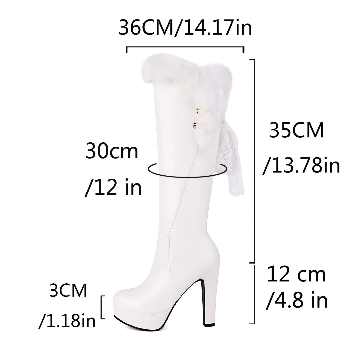 Женские белые ботинки-слипы на платформе с искусственным мехом и резиновой подошвой