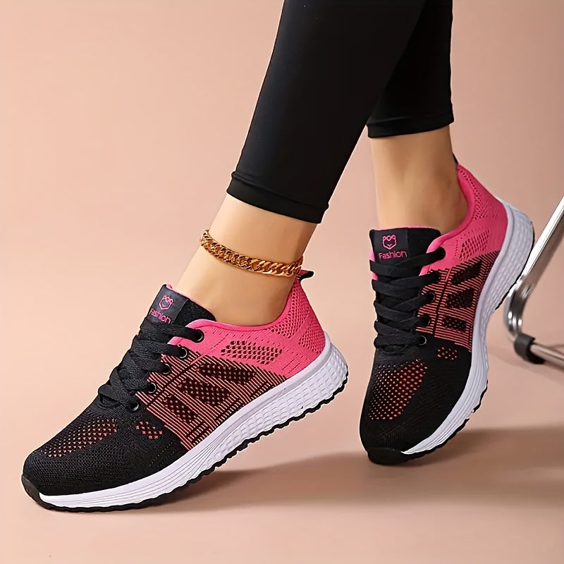 Women Breathable Mesh Knit Casual Sneakers Lightweight Comfortable Insole