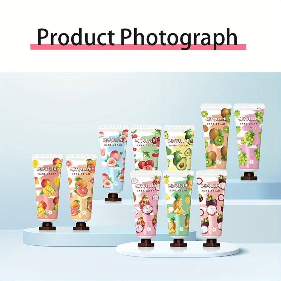 42pcs Plant Fruits Hand Cream Gift Set for Dry Cracked Skin Moisturizing Nourishing Travel Size