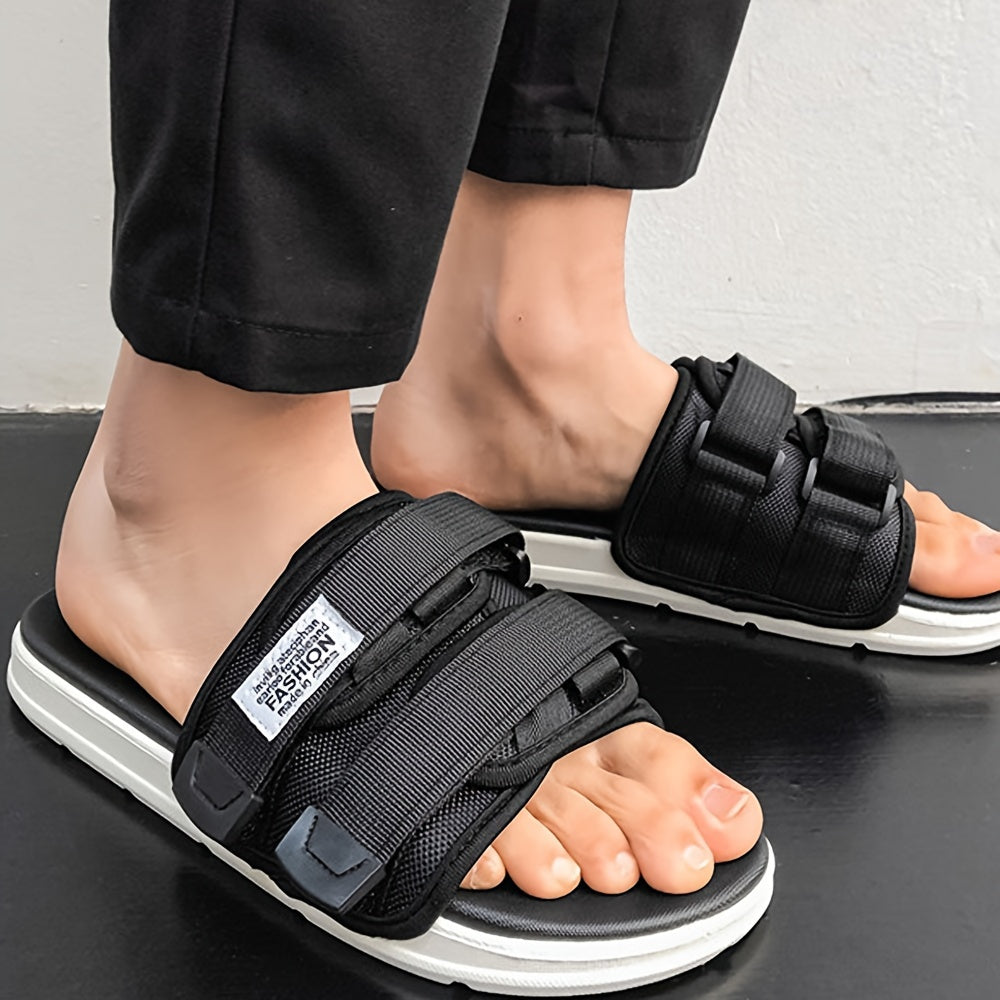 Zapatillas abiertas para hombre, transpirables, suela de goma antideslizante, casuales para verano