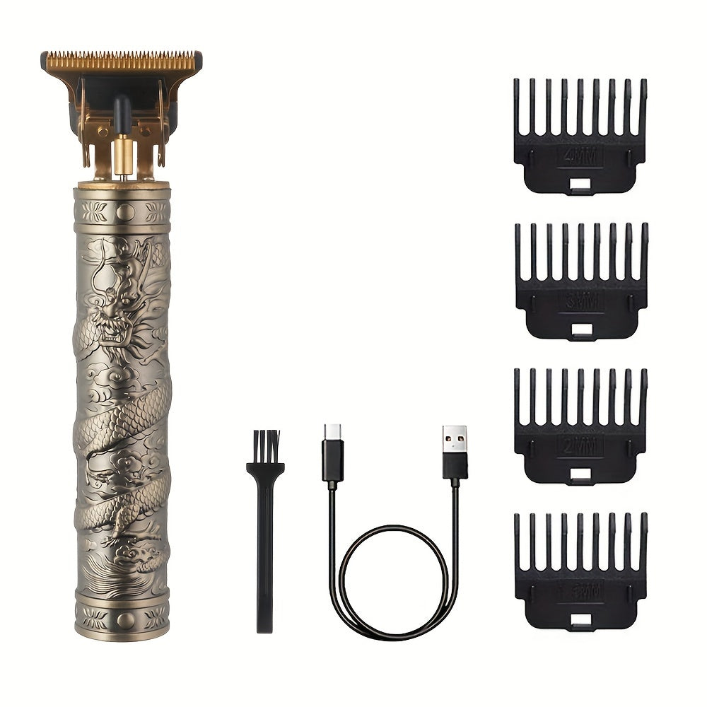 WEEME Professional Electric Hair Trimmer for Men simsiz, USB orqali zaryadlanadigan dizayni va turli o'lchamdagi keramik pichoqlari bilan. Zamonaviy oltin dizayn, oila va do'stlar uchun ideal sovg'a.