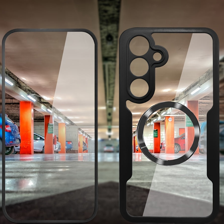 Samsung Galaxy S21 Ultra S22 Ultra S23 Ultra S24 Ultra S24 Plus S24 FE S23 FE uchun akril magnit telefon qutisi, himoya qoplamasi bilan