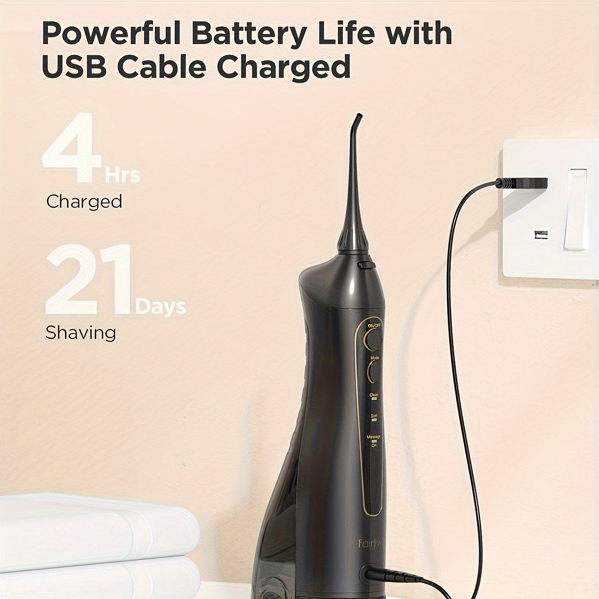 Ko‘p boshli quvvatlanadigan qora va oq elektr tish cho‘tkasi to‘plami