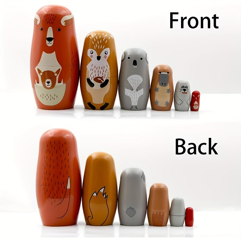 Colorful Handcrafted Nesting Dolls Set for Children’s Gifts and Home Decor