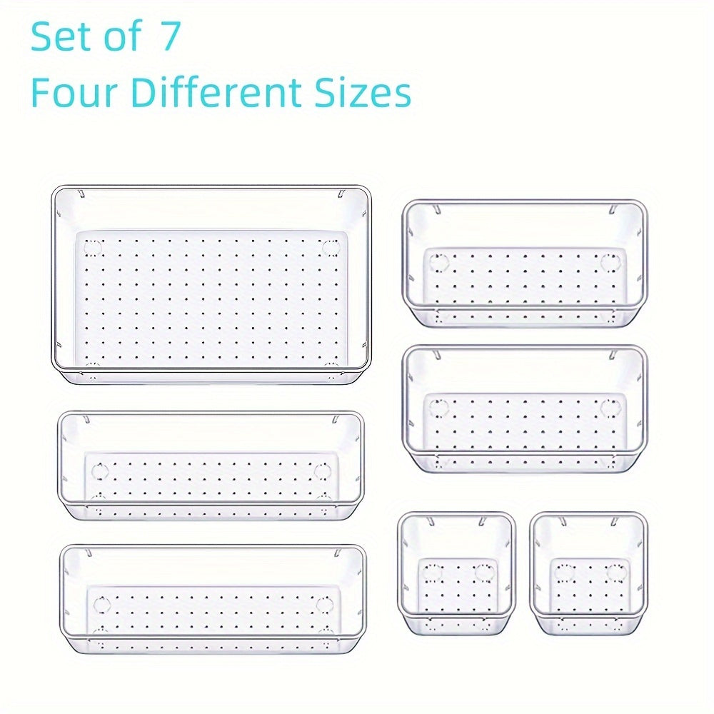 Caja de almacenamiento transparente para organización del hogar, versátil recipiente de plástico transparente