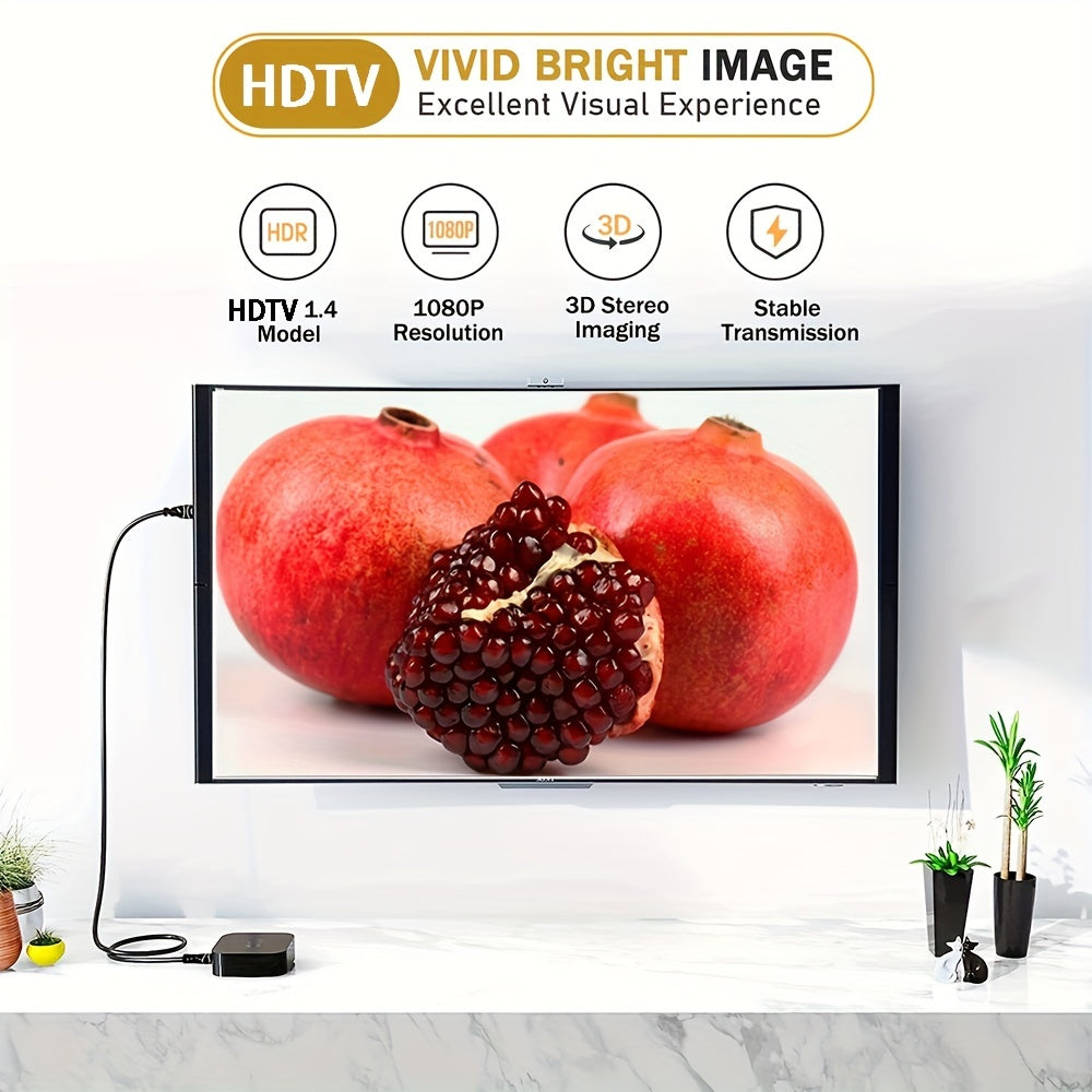 Высокоскоростной 3D HDMI-кабель для ТВ, PS4, Blu-ray, 6 футов, черный