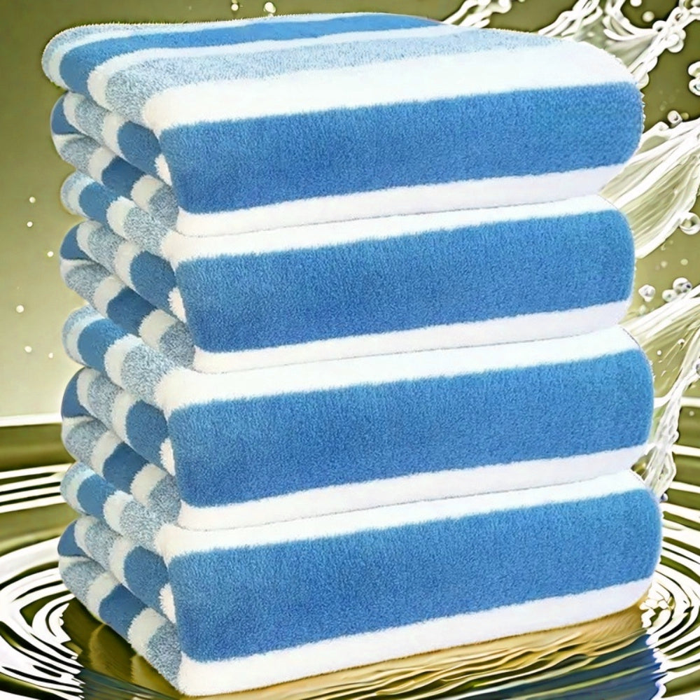 Absorbent Striped Towel Set for Home Bathrooms Ideal for Gift