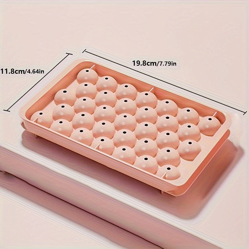 33 ta panjara bilan silikon muz kubi qolipi, dumaloq shar shakli, oziq-ovqat darajasidagi material - mukammal shakldagi muz to'plarini yaratish uchun ideal oshxona asbobi