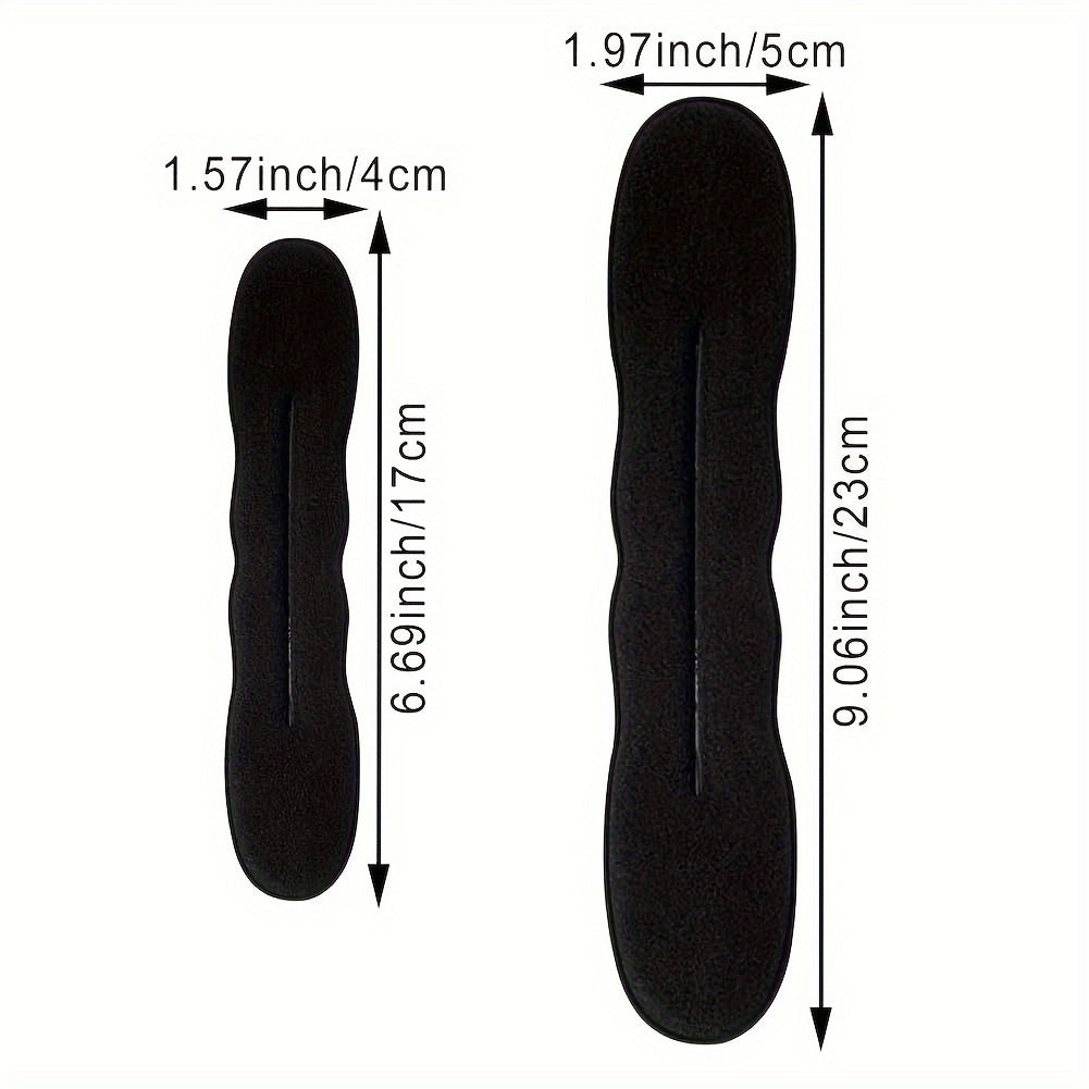 Women's Hair Bun Maker Easy Snap Roll Sponge Donut with Hair Ties Polyester