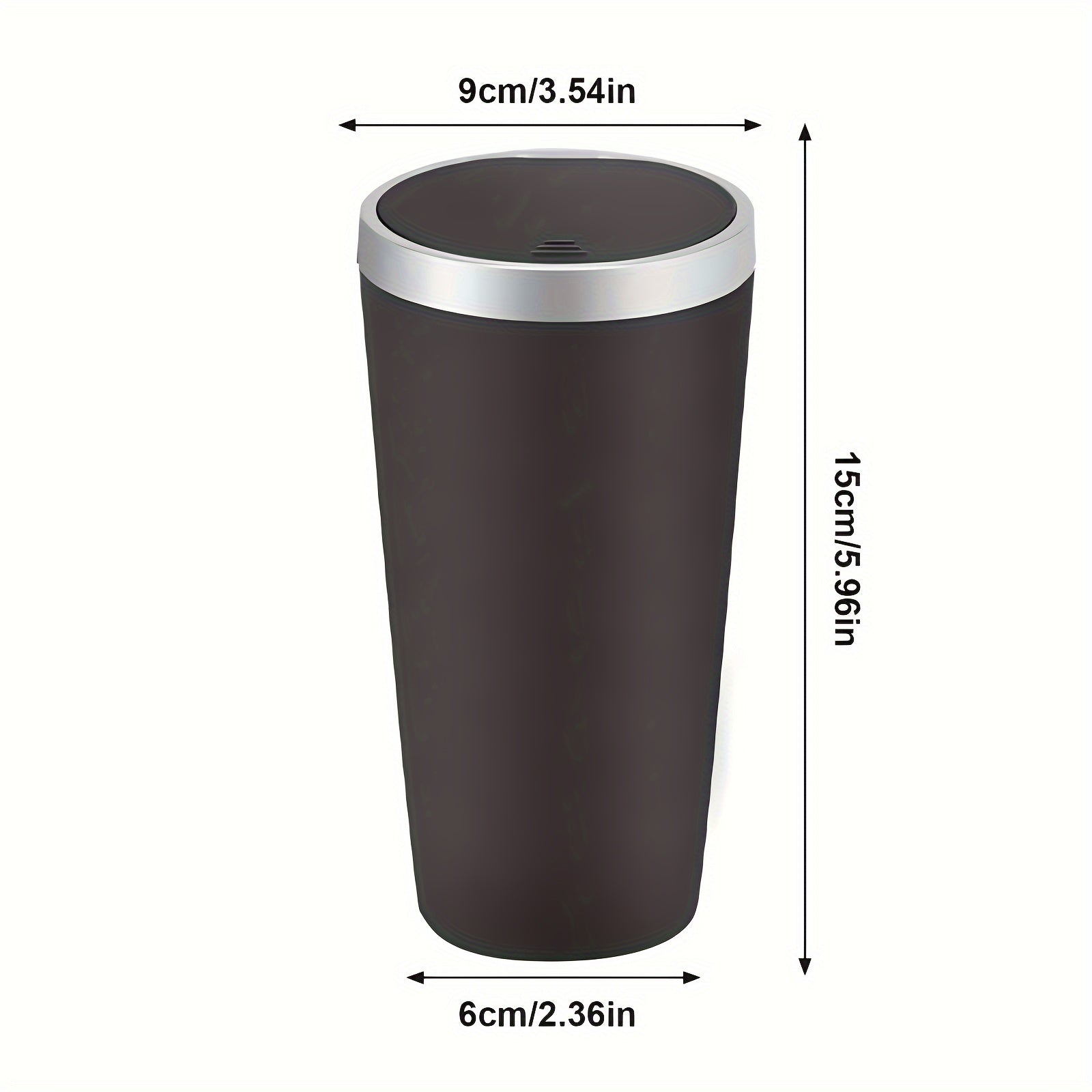 Mini Car Trash Can Waterproof ABS Compact Leakproof with Pop-Up Lid