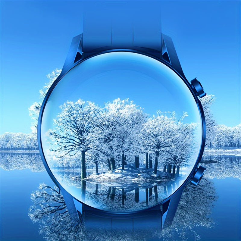 Round Watch Screen Protectors 9H Tempered Glass Bubble-Free Clear 27mm-43mm Set of 2