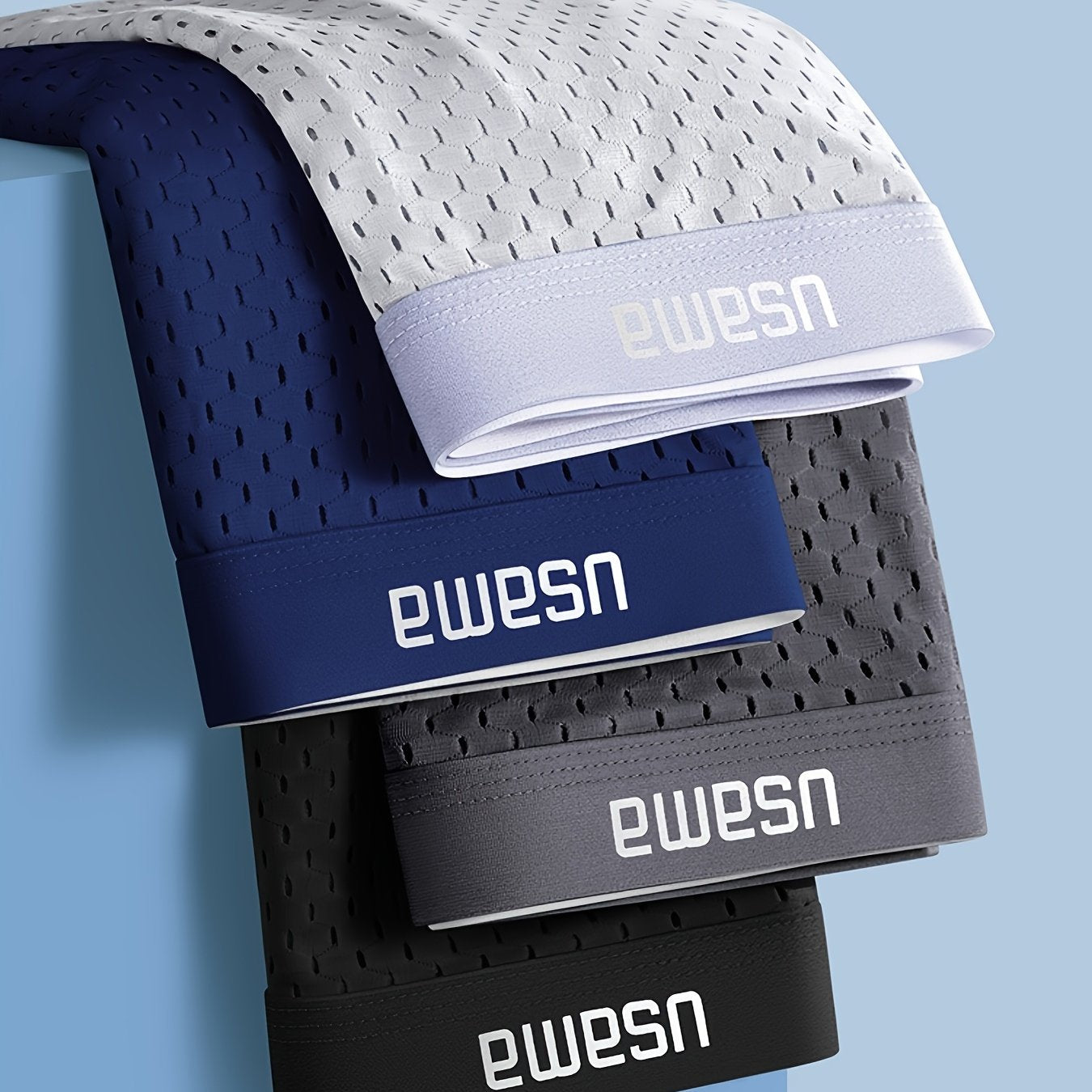 4 ta ultrin ingichka erkaklar uchun boxer ichki kiyimlari, sport va tasodifiy kiyim uchun nafas oladigan, cho'ziluvchan nylon materialidan tayyorlangan.