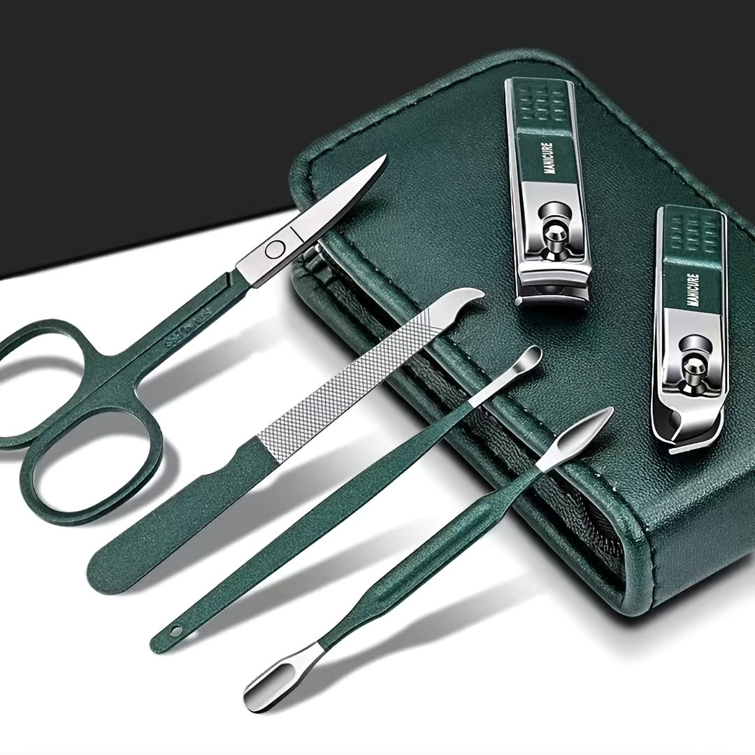 6pcs Stainless Steel Manicure Pedicure Set for Men Women and Elderly