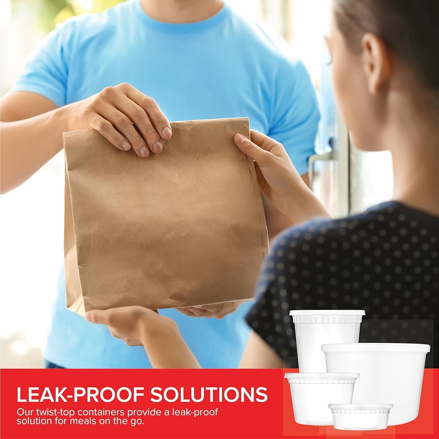 10 Sets 32 Oz Plastic Food Containers with Lids for Freezing and Storage