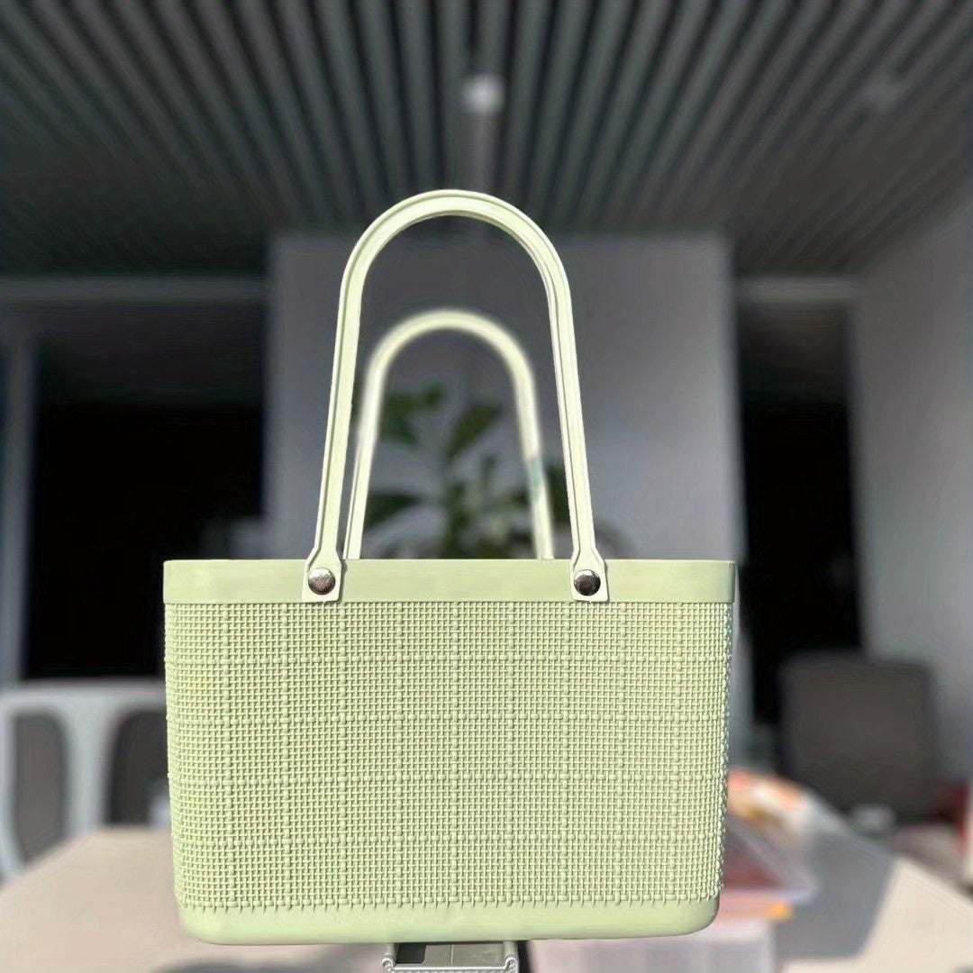 Cestas de almacenamiento de plástico para lavandería para mujeres y bebés, patrón de lino, duraderas