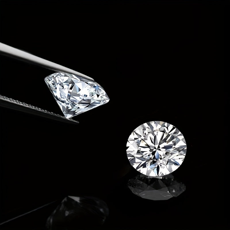 Камень из муассанита круглой огранки 3 карата, свободный ювелирный камень для поделок и подарков