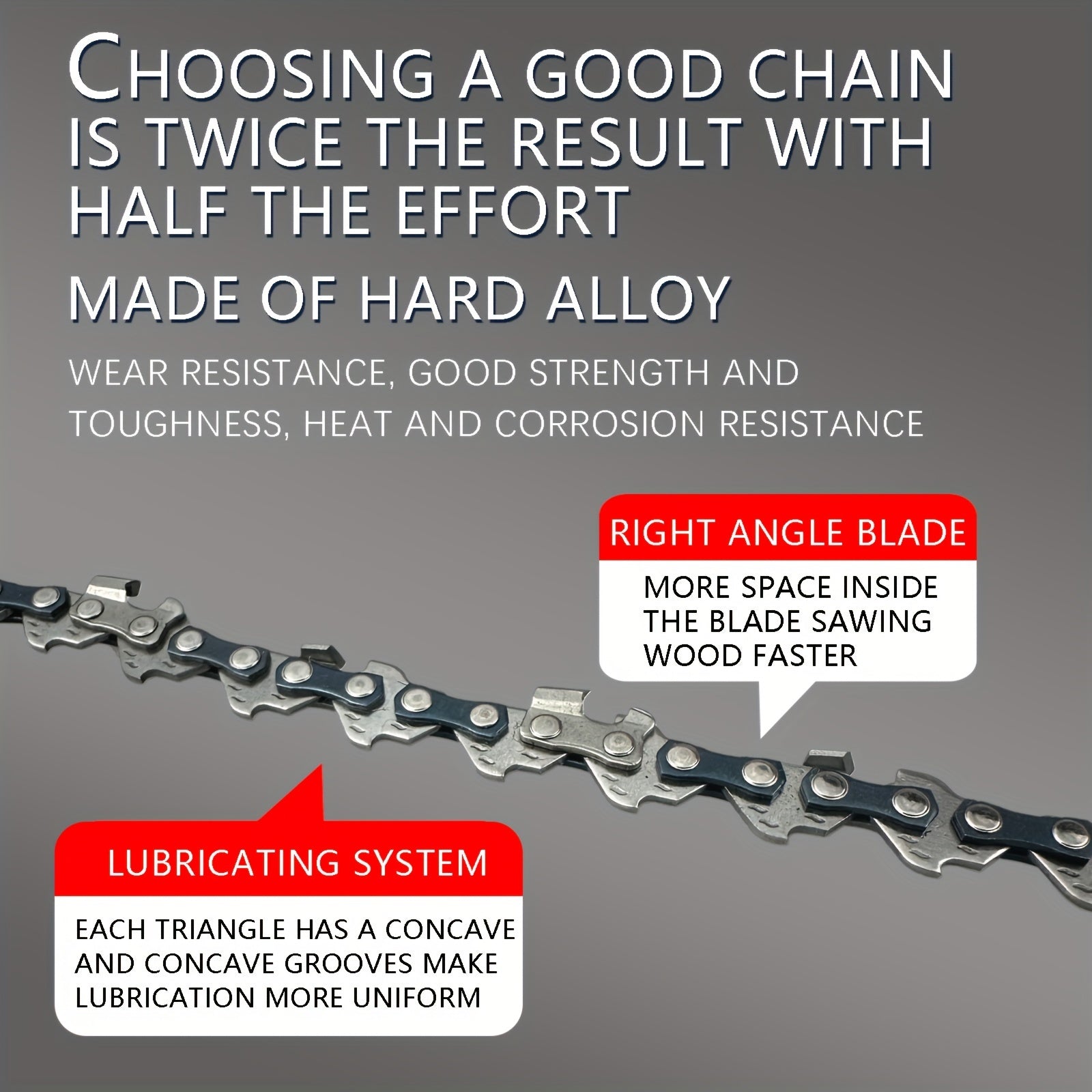 6-Inch Metal Chainsaw Chain 4-Pack High-Temperature Resistant Sharp Cutting Long-Lasting Wear for Logging and Wood Cutting