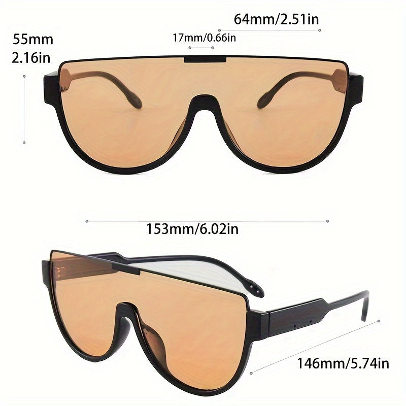 Katta o'lchamdagi ayollar uchun ko'zoynaklar, yarim ramkali polikarbonat ramka, qarshi yorituvchi linzalar, ko'cha uslubi va piyoda sayohat uchun