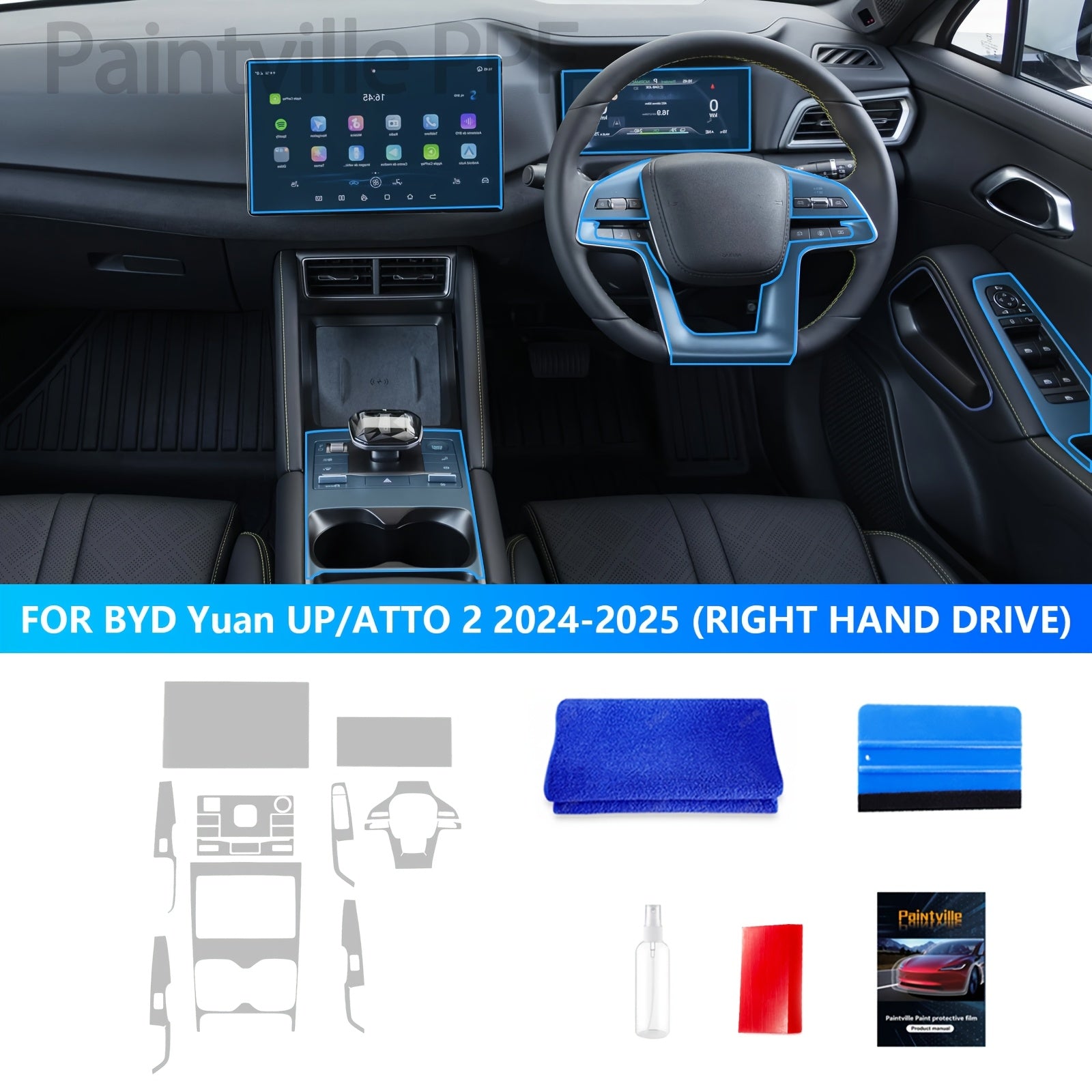 Glossy TPU Navigation Display Film for Car Interior Scratch-Resistant Easy to Install