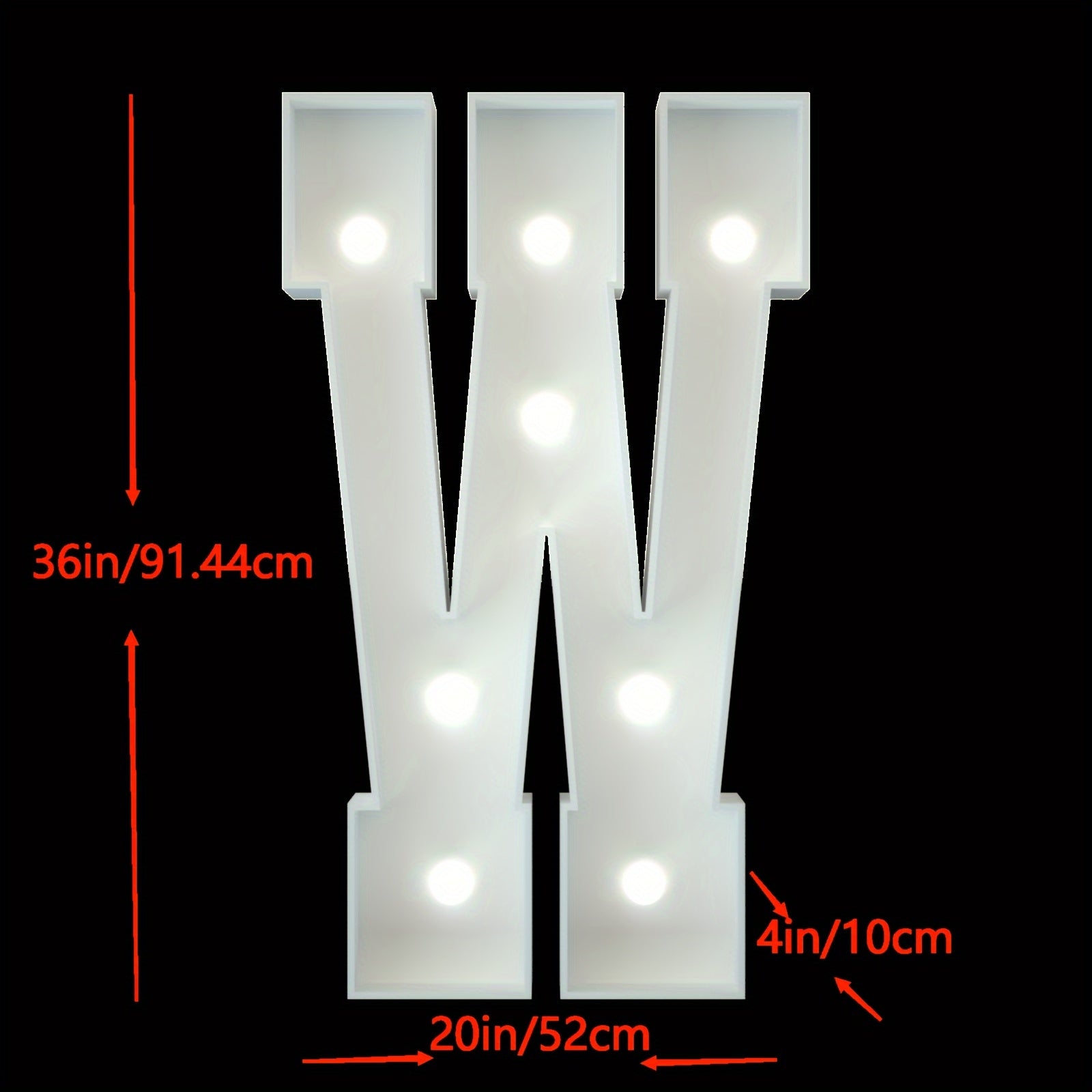 91.44cm LED Marquee Light Up Letters A-Z for Party Wedding Birthday Decor