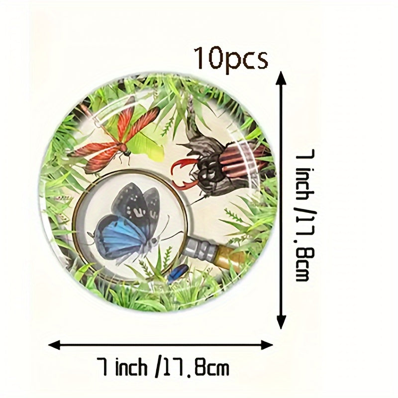 Set of 10 Insect-Themed Party Plates Napkins and Cups for Spring or Summer Celebrations
